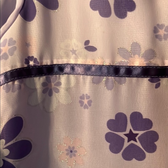 Floral Kids Dress in Purple and White - Picture 3 of 8